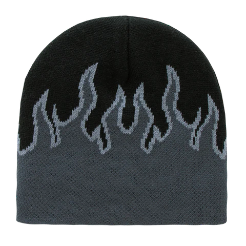 Fire Beanie, Flame Knit Cap